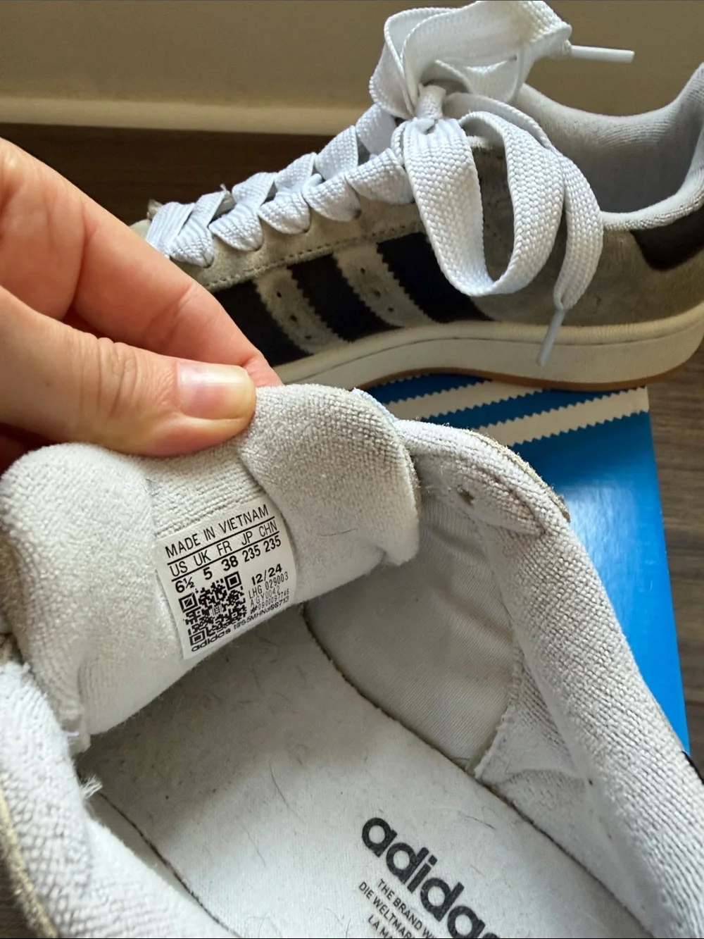 Adidas Suede Low-Top Sneakers in Gray and Black